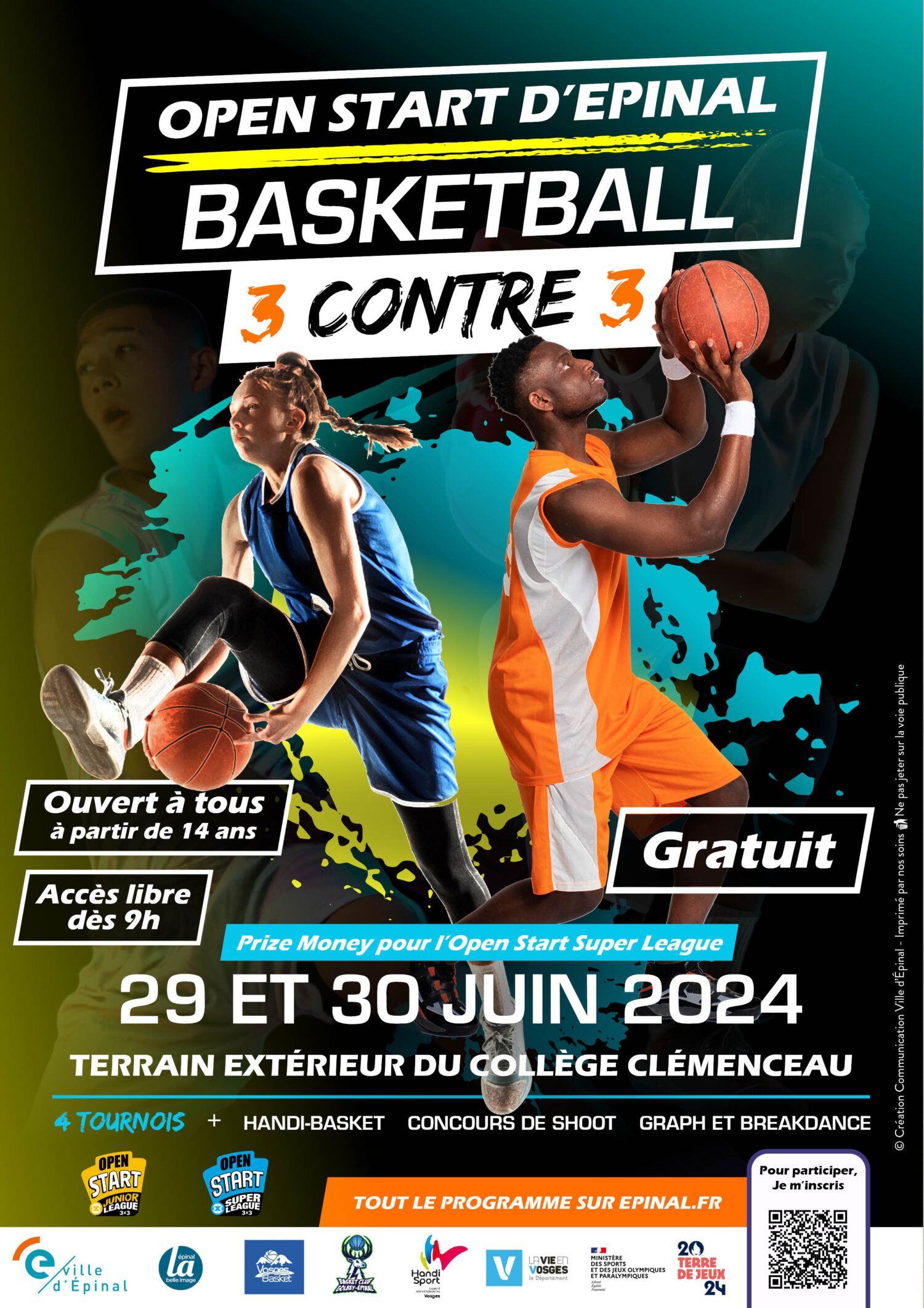 compétition de basketball 3vs3 collège